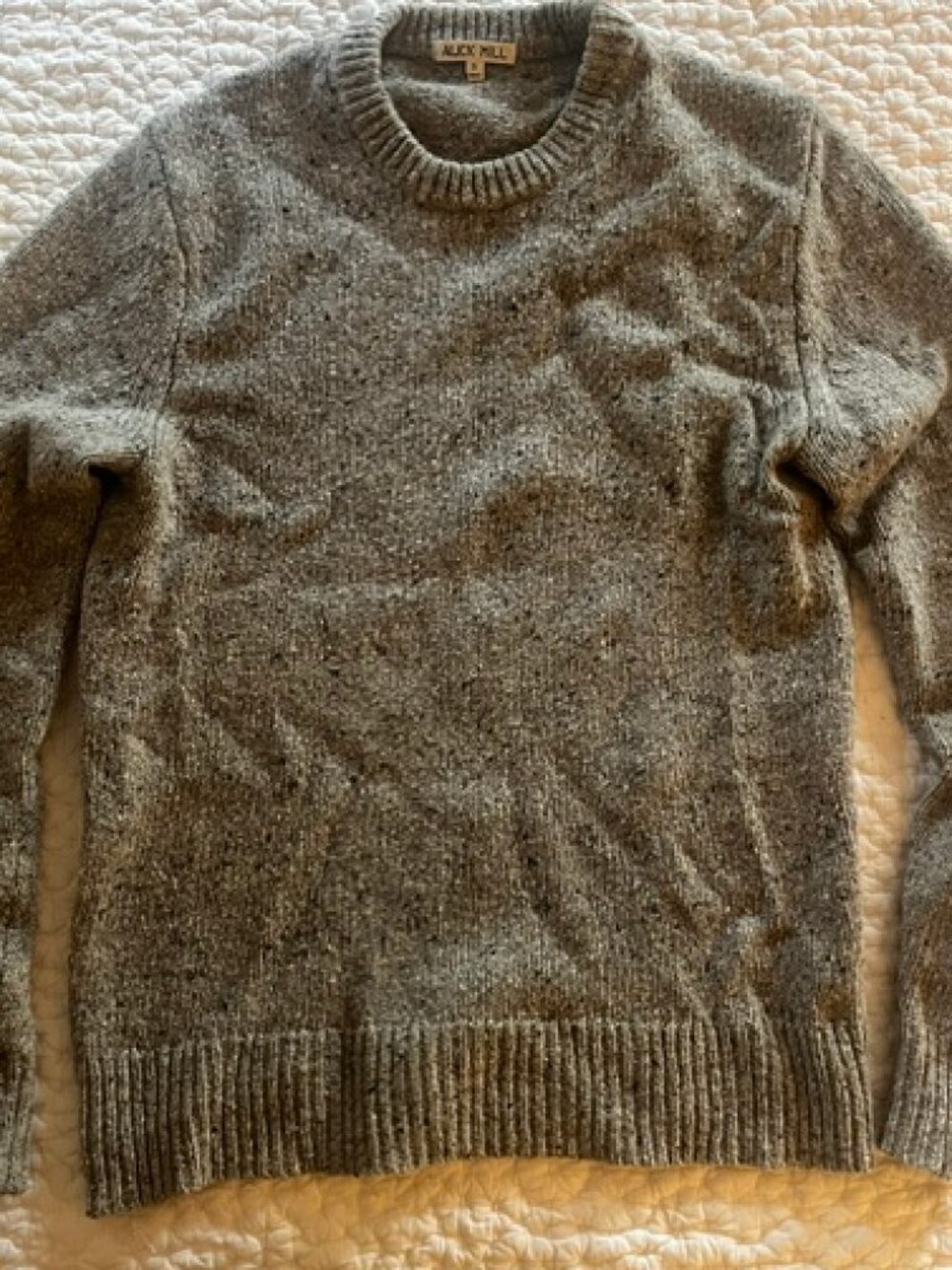 Alex Mill Men's Grey Wool Blend Marled Sweater Size Small Good Condition